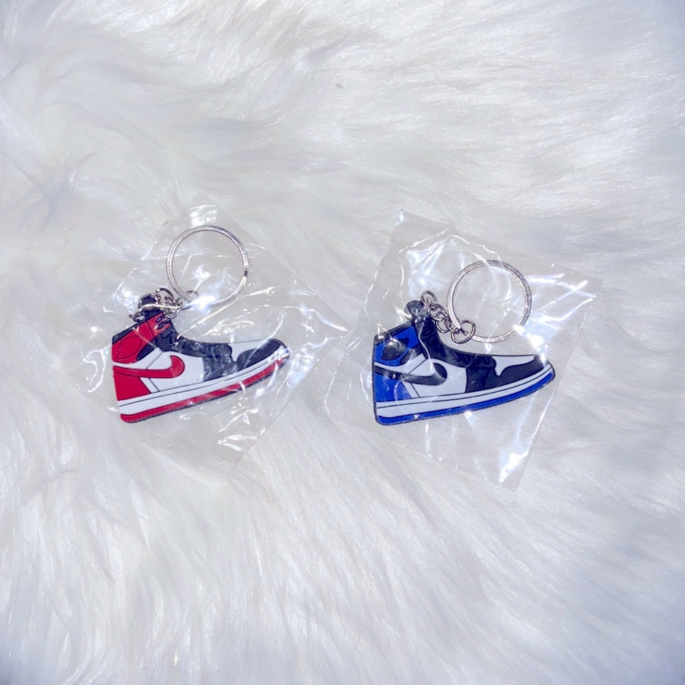 Nike Sneaker Key Chains, Red & Blue